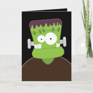 monster van Frankenstein   Kinder Halloween Kaart