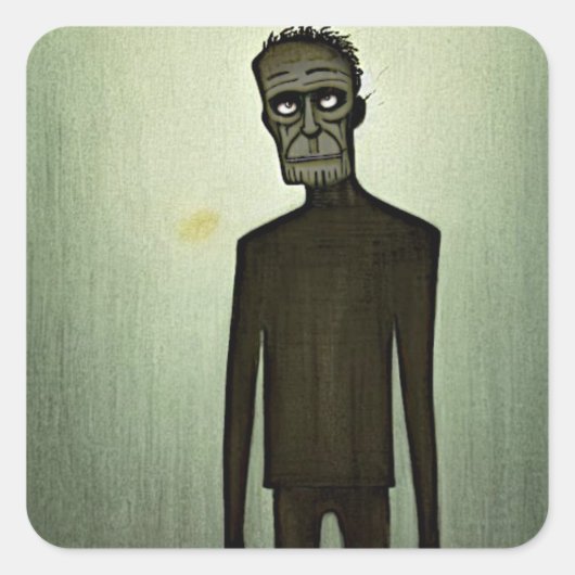 monster van Frankenstein Vierkante Sticker (Voorkant)