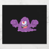 Monster van Halloween Sparkling Wijnetiket (Enkel label)