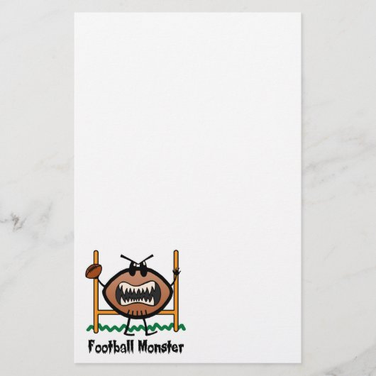 Monster van het Football van de Kunst van de Klem Briefpapier (Voorkant)