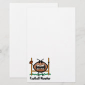 Monster van het Football van de Kunst van de Klem Briefpapier (Voorkant / Achterkant)