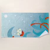 Monster van het Zee van de zeilboot Strandlaken (Voorkant)