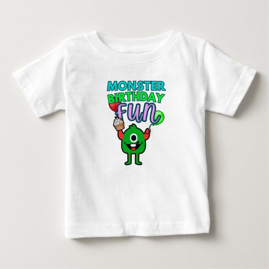 Monster Verjaardag Fun Halloween T-Shirt (Voorkant)