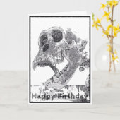 Monster Verjaardag Kaart (Gele Bloem)