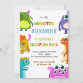 Monster Verjaardag Uitnodigingen (Voorkant)