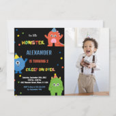 Monster Verjaardag Uitnodigingen met foto (Voorkant)
