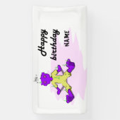 Monster verjaardagsbanner spandoek (Verticaal)