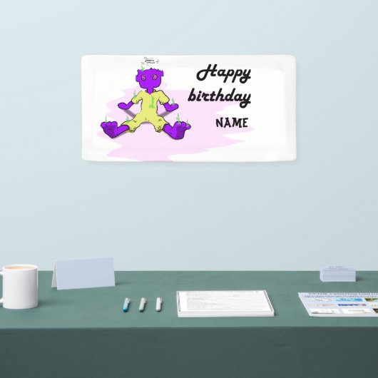 Monster verjaardagsbanner spandoek (Beurs)