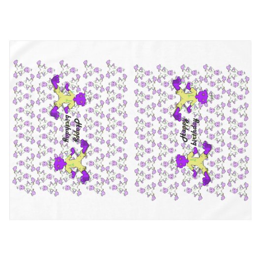 Monster verjaardagscablecloth tafelkleed (Voorkant (Horizontaal))