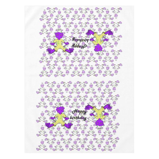 Monster verjaardagscablecloth tafelkleed (Voorkant)