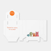 Monster Verjaardagsfeest Monogrammed Favor Boxes Bedankdoosjes (Uitgevouwen)