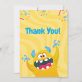 Monster verjaardagsfeest uitnodiging voor kinderen (Achterkant)
