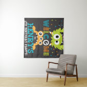 Monster verjaardagsfeestje gepersonaliseerde achte wandkleed (In Situ (horizontaal))