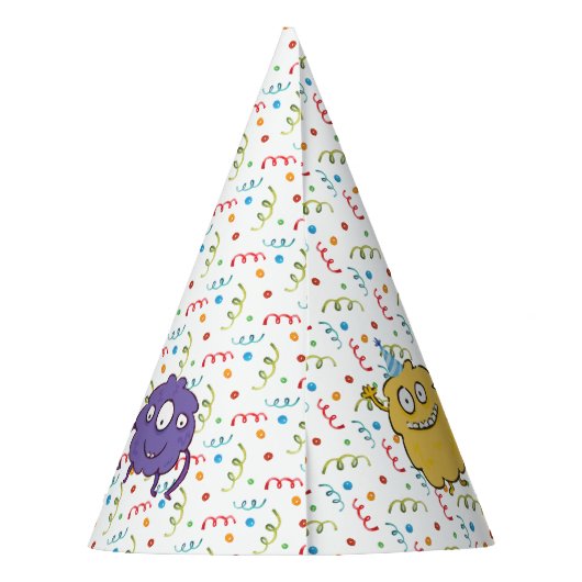 Monster Verjaardagsfeestje Pet Feesthoedjes (Achterkant)