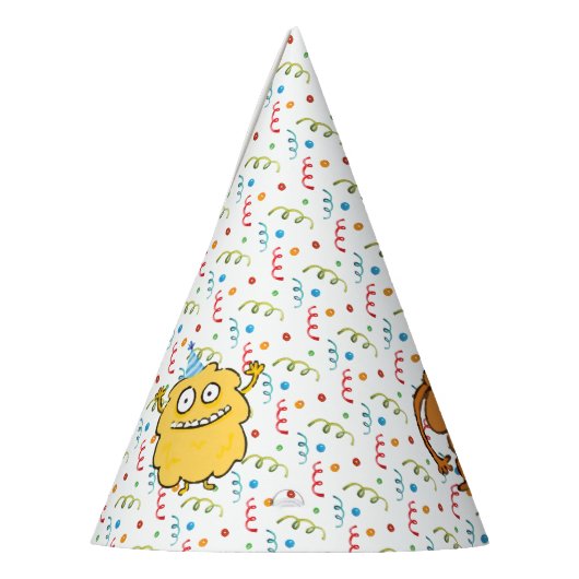 Monster Verjaardagsfeestje Pet Feesthoedjes (Links)