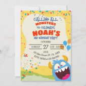 Monster verjaardagsfeestje voor alle leeftijden kaart (Voorkant)