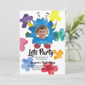 Monster Verjaardagsfeestje voor Kinderen Kaart (Staand voorkant)