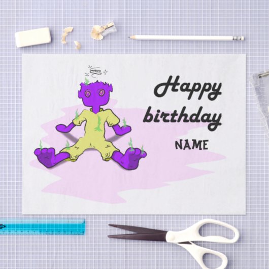 Monster verjaardagstissue paper tissuepapier (Craft)