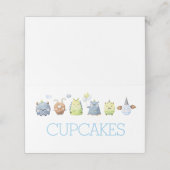 Monster-voedseltentaarten, monsterplaatjes plaatskaartje (Buitenkant ongevouwen)