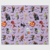 Monster Volle Halloween Cadeaupapier (Vlak)