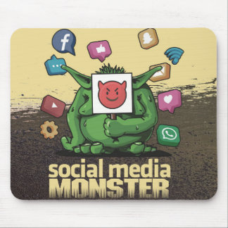 Monster voor sociale media Mousepad Muismat