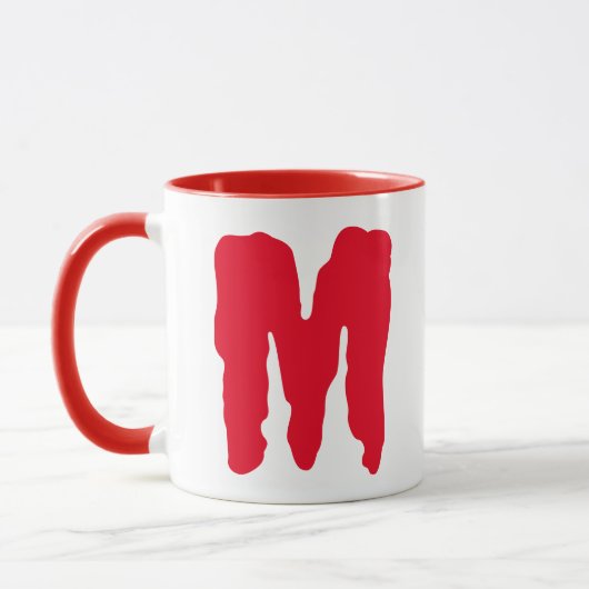 Monster voor zijn Mokken Initialen Rood Monogram L (Links)