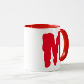 Monster voor zijn Mokken Initialen Rood Monogram L (Voorkant rechts)