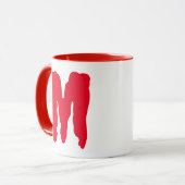 Monster voor zijn Mokken Initialen Rood Monogram L (Voorkant links)