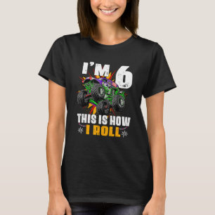 Monster vrachtwagens zijn mijn jam - 6e verjaardag t-shirt