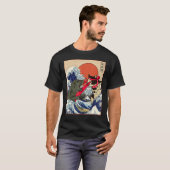 Monster vs Kat Laser Spul Japanse Catzilla T-shirt (Voorkant volledig)