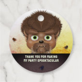 Monster weerwolf Peek A Boo Snoep Bag Label (Achterkant)