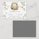 Monster White Easter Vibe Forest Bunny RSVP Notitiekaartje (Voorkant / Achterkant)