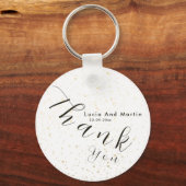 Monster White en Golden Dust Weddenschap Thankyou Sleutelhanger (Voorkant)