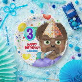 Monster Wolf Boy Birthday Party Papieren Bordje (Feest)