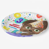 Monster Wolf Boy Birthday Party Papieren Bordje (Gekanteld)