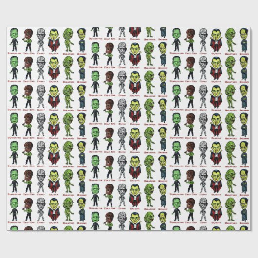 MONSTER WRAPPING PAPIER (Vlak)