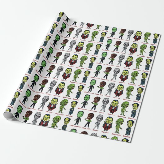 MONSTER WRAPPING PAPIER (Uitgerold)