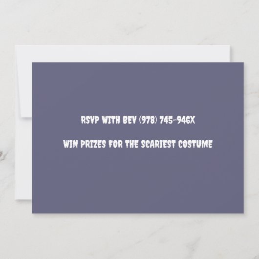  Monster Zwart Wit Bruid van Frankenstein Kaart (Achterkant)