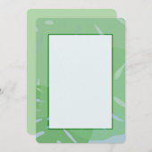 Monstera Abstract Groen Uitnodigingen (Voorkant / Achterkant)