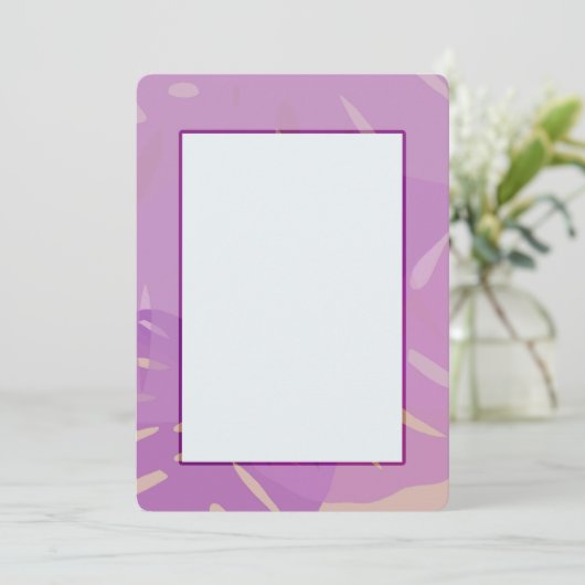 Monstera Abstracte Uitnodigingen (Staand voorkant)