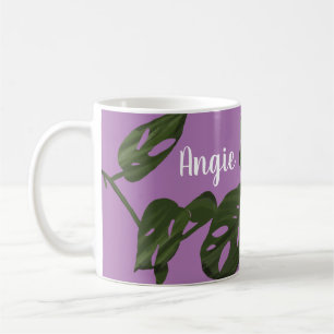 Monstera Adanosii Kaas Plant Illustratie Paars Koffiemok