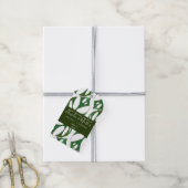 Monstera Adansonii Blad Bruidsdouche Vierkant Stic Cadeaulabel (Met Touw)