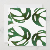 Monstera Adansonii Blad Bruidsuitnodiging Groen Kaart (Achterkant)