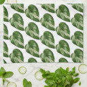 Monstera Albo Botanische Keukendoek Theedoek (Gevouwen)