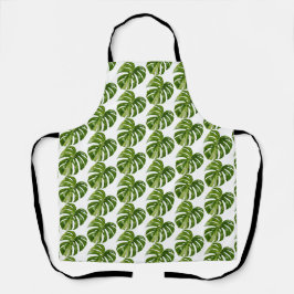 Monstera Albo Gardening Apron  Rare Houseplant Art Schort