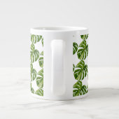 Monstera Albo Hero Leaf Mug — Rare Variegation Grote Koffiekop (Achterkant)