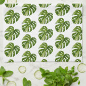 Monstera Albo Tropical Kitchen Decor Theedoek (Gevouwen)