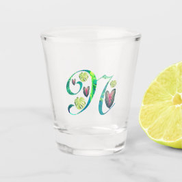 Monstera alfabet "N" Shot Glas