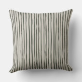 Monstera Art with Vertical Lines Kussen (Achterkant)