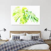 Monstera Artistic Leaf Study Canvas Afdruk (Insitu (Slaapkamer))